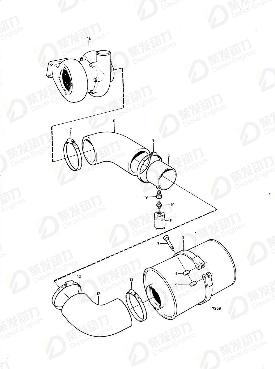 volvo penta Rubber bend 6873008 Drawing volvo penta Rubber bend 6873008 Drawing